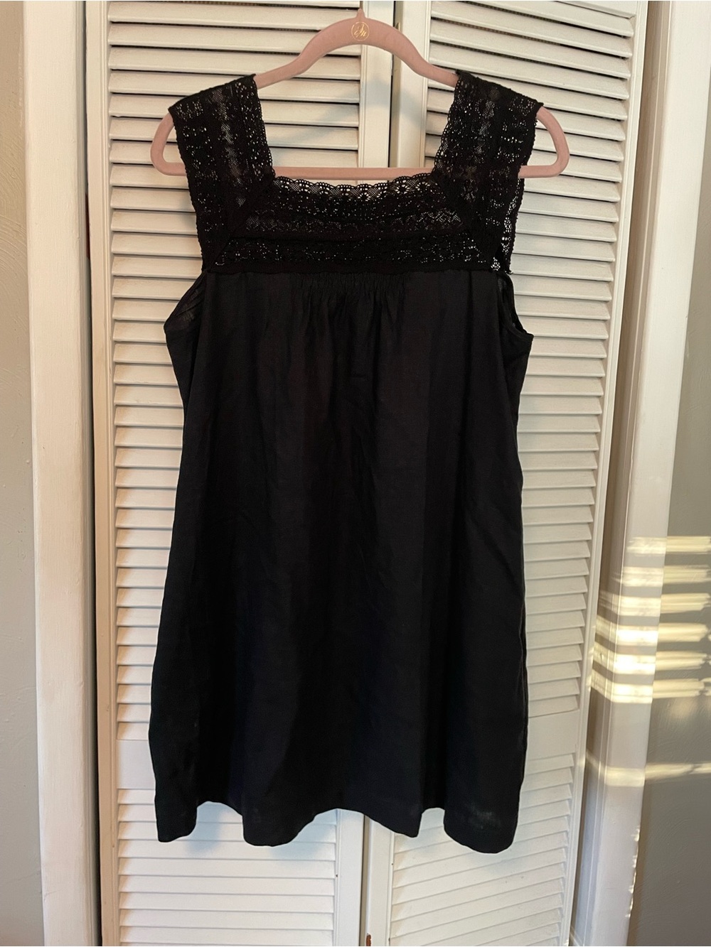 GAP Black Lace-Trim Dress